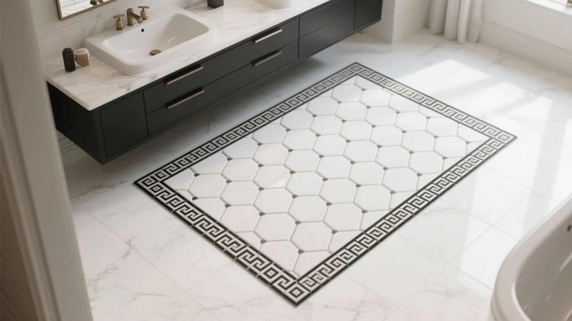 5) Tile “Rugs” and Borders: Custom Without the Custom Price