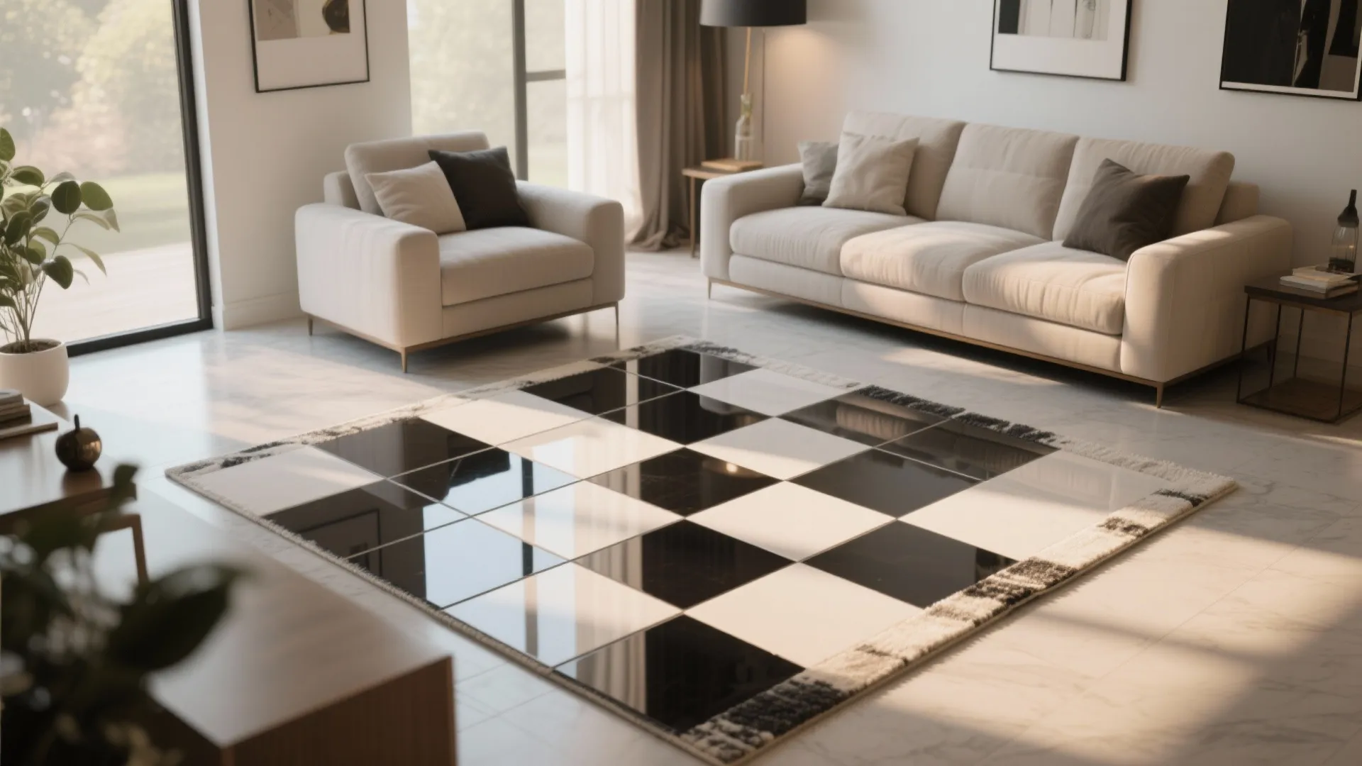 8. Statement Center Rug Effect