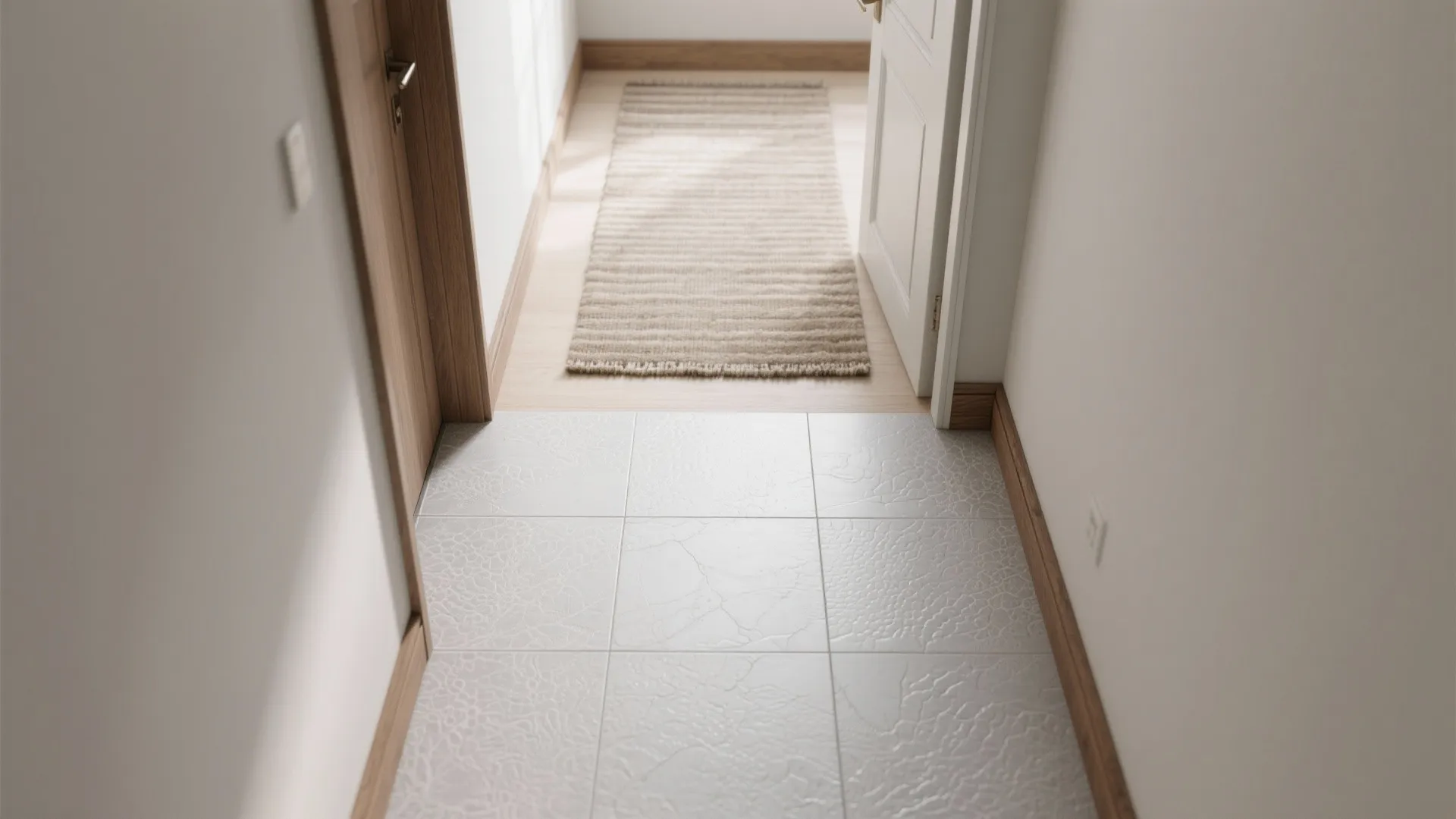 Patterned Tiles and Rug Layering