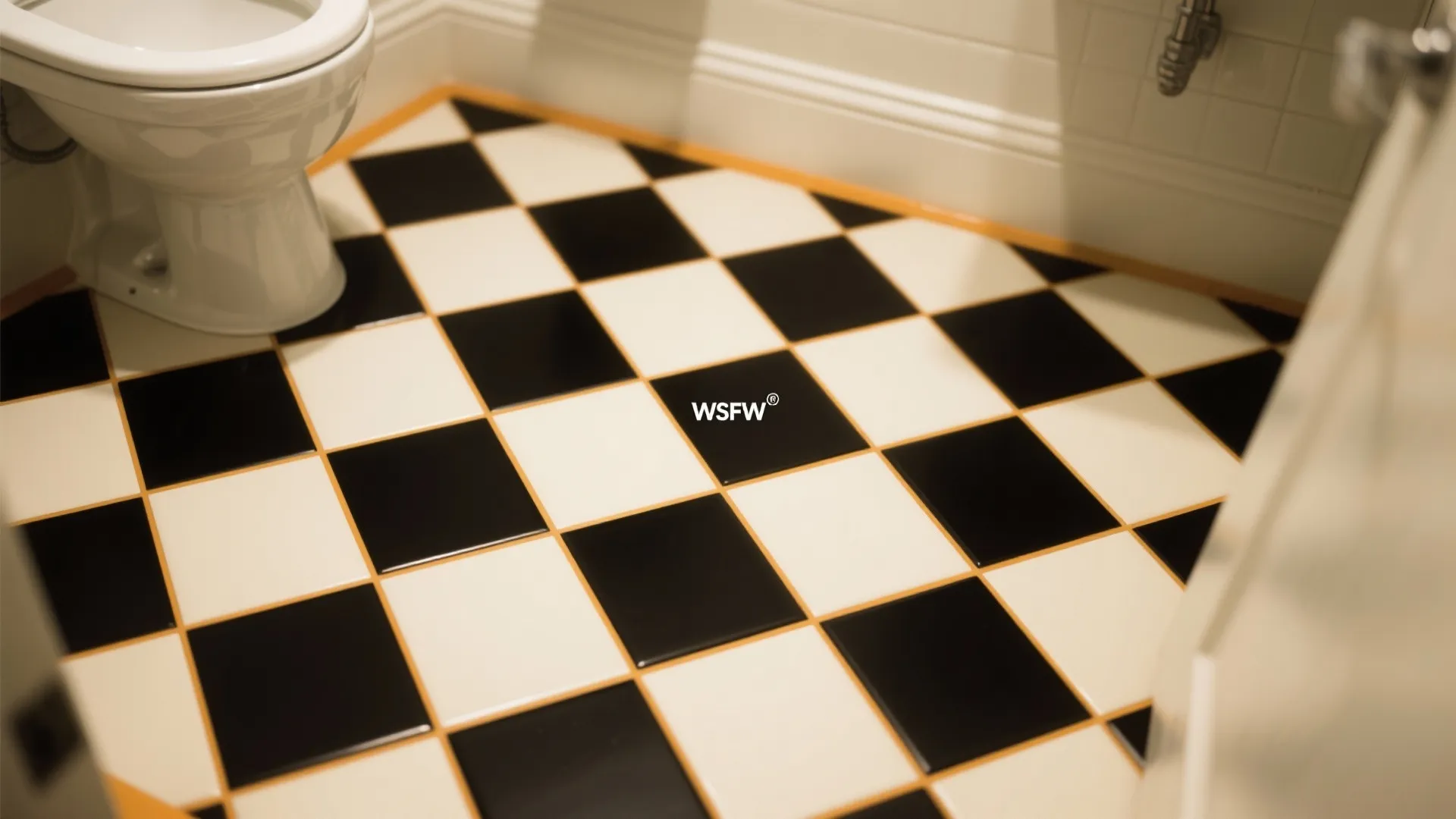 Bold Graphic Tiles and Playful Grout