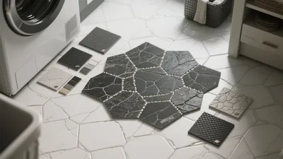 Modern Laundry Room Tile Design Inspiration