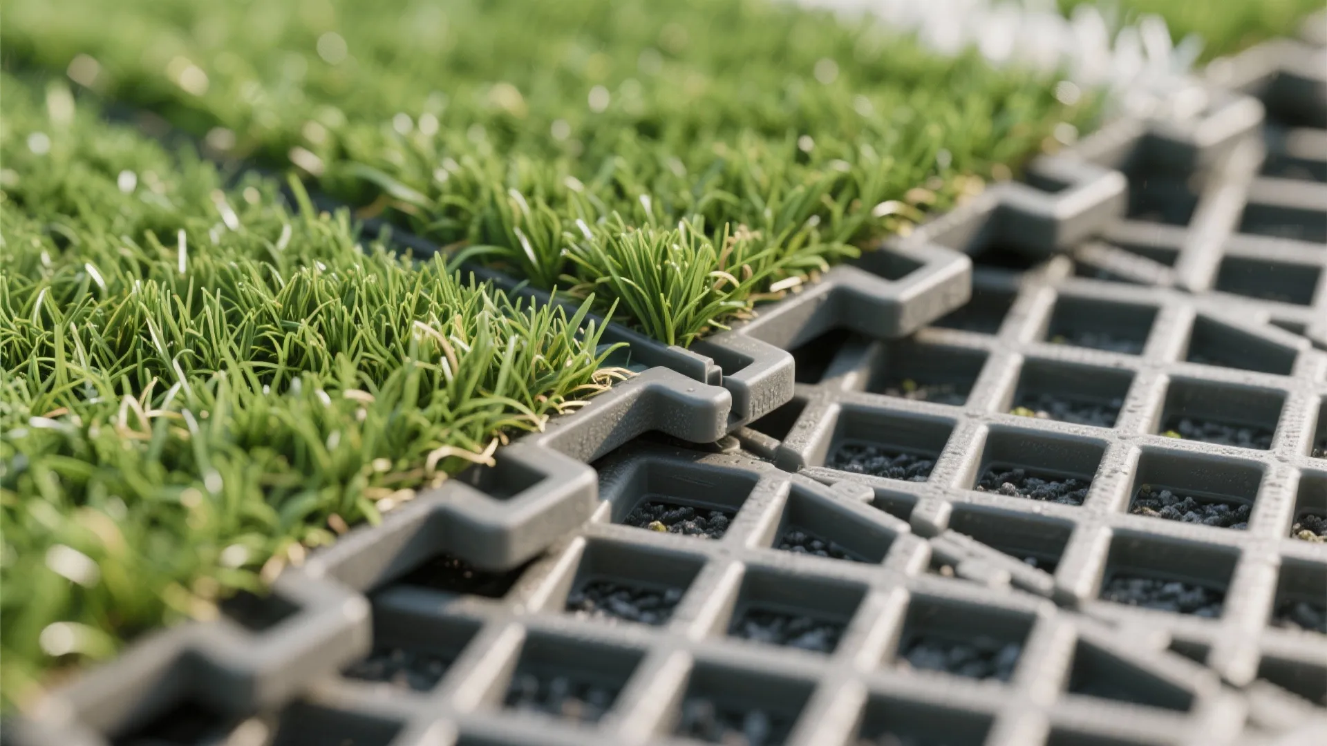 Modular Grass Tiles with Drainage