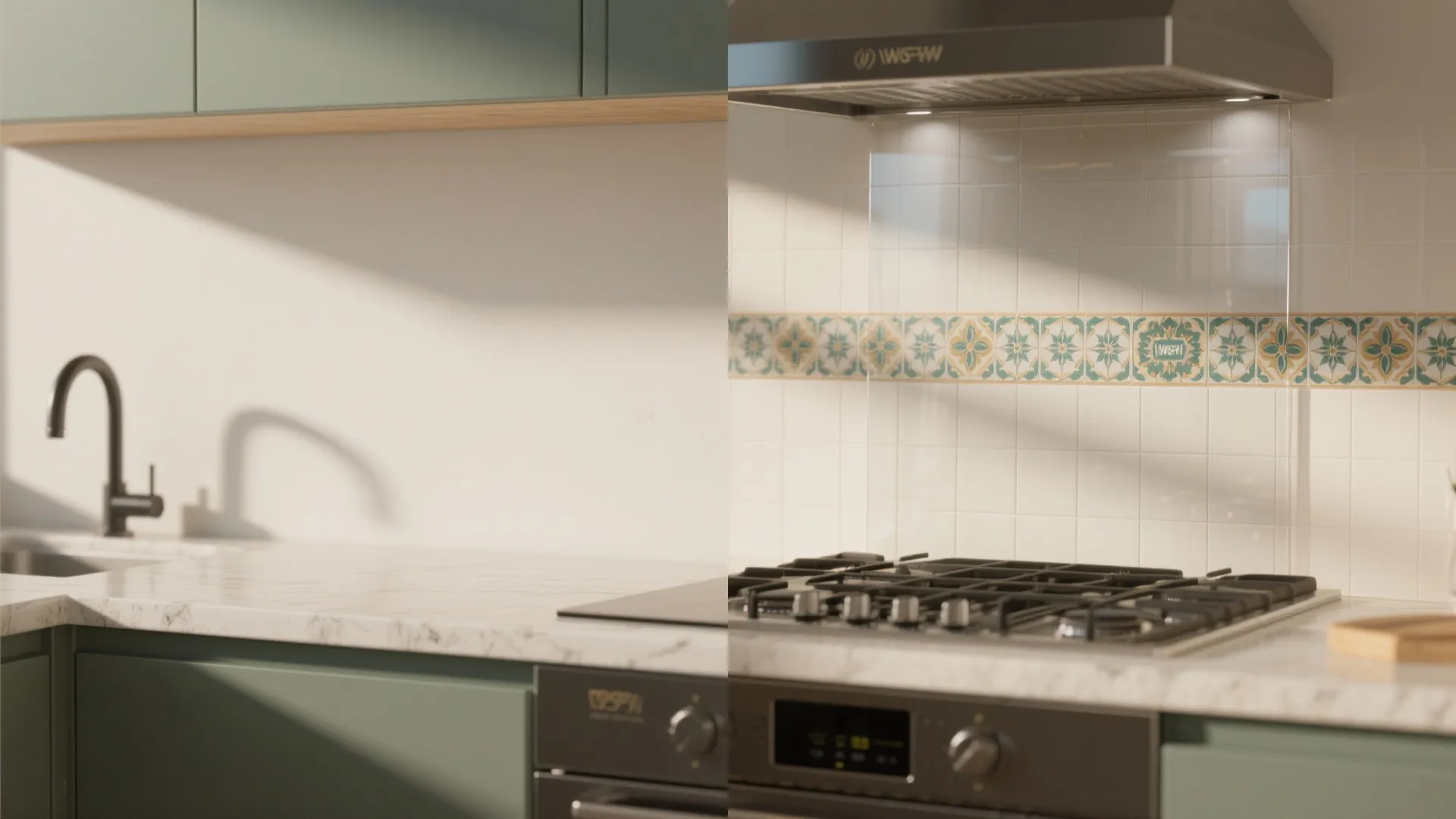 5. Tile or wallpaper as a statement wall