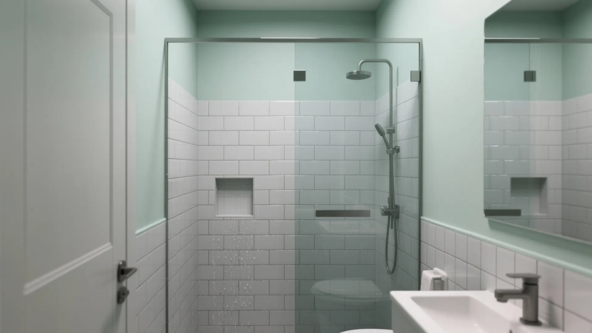 3. Two-tone tile-to-paint transition