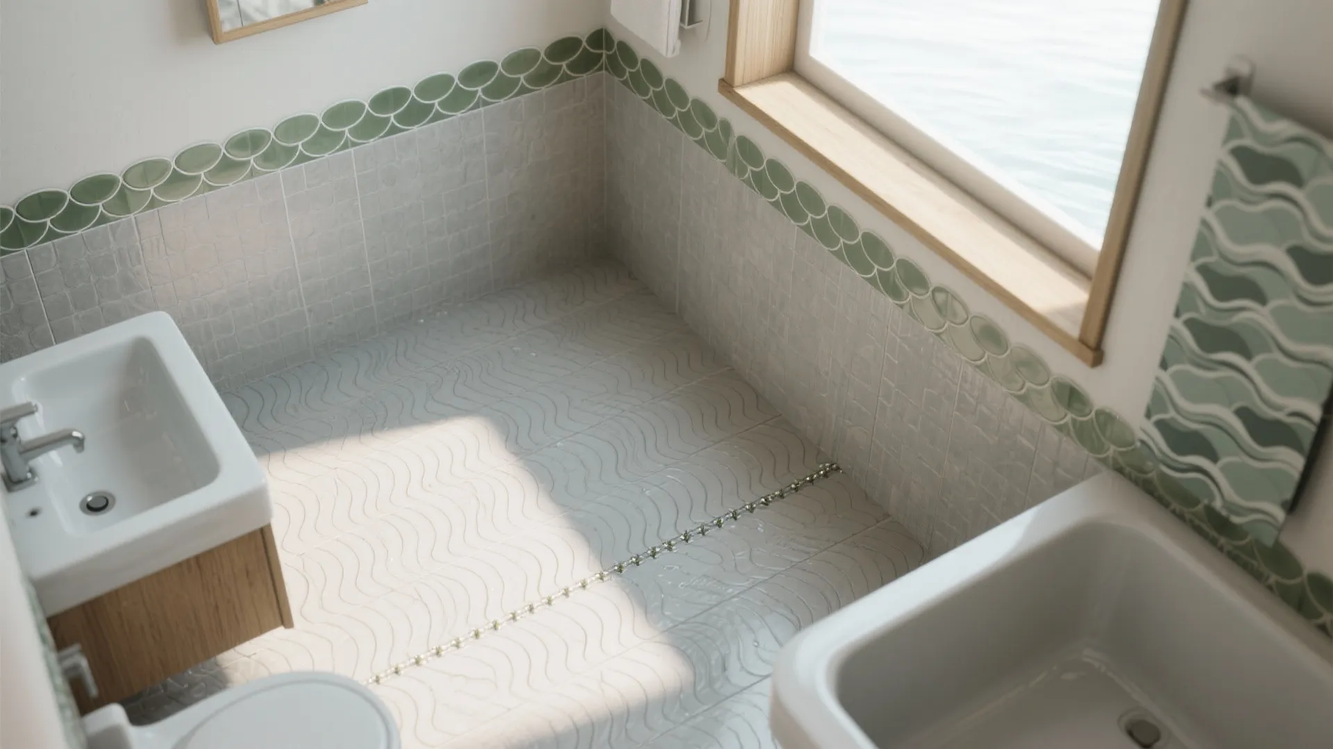 Idea 4: Fish-Scale Tiles and Wave Patterns (With Slip Sense)