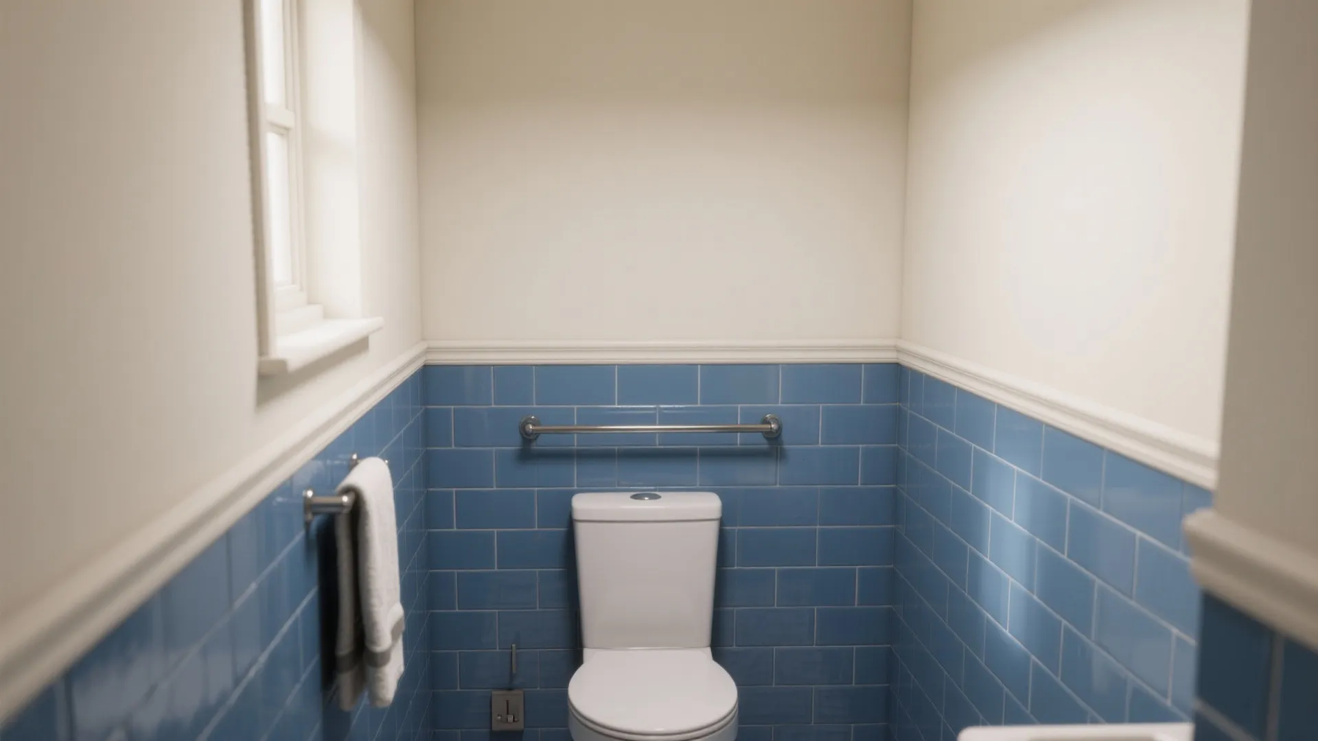 4. Tile wainscot with painted upper walls