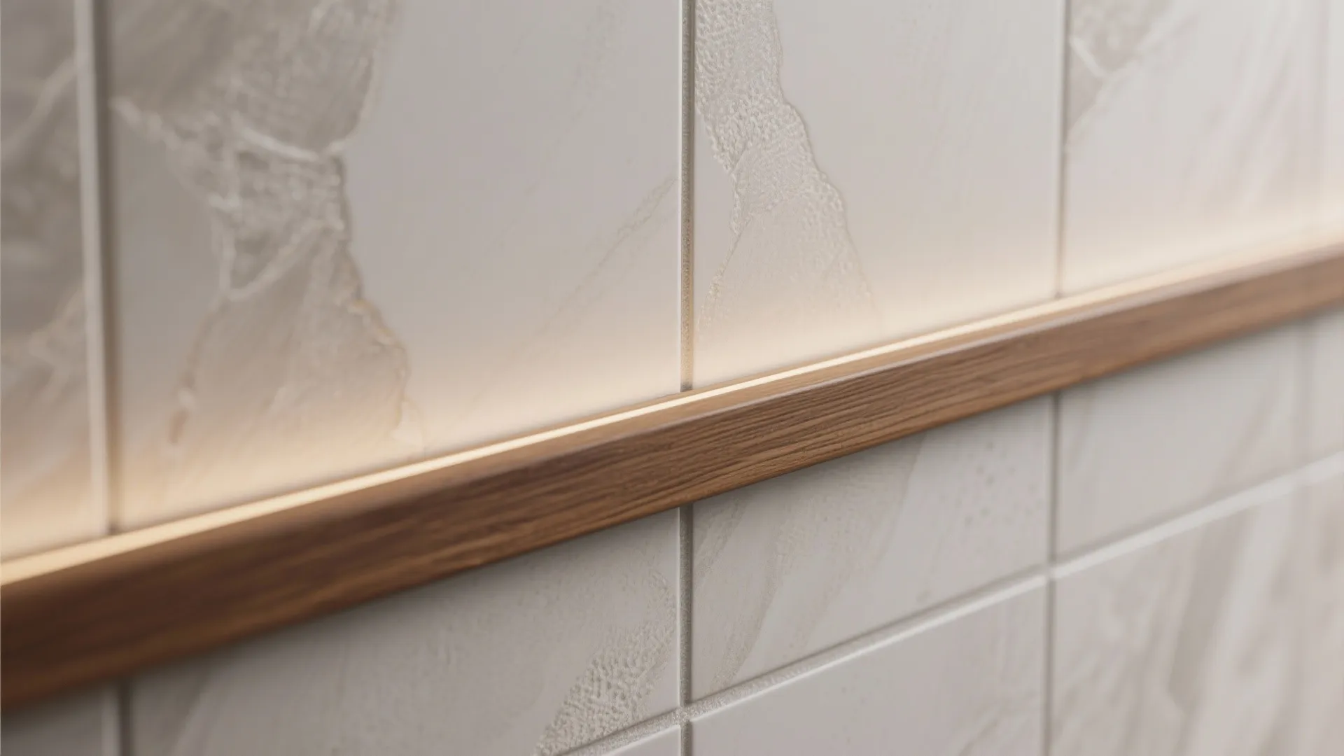 5. Mixed-material Accent: Tile + Wood Trim for Warmth