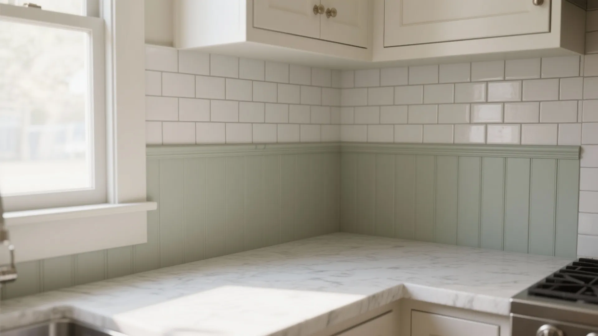 Tile or Wood Wainscot Borders for Splash and Scuff Zones