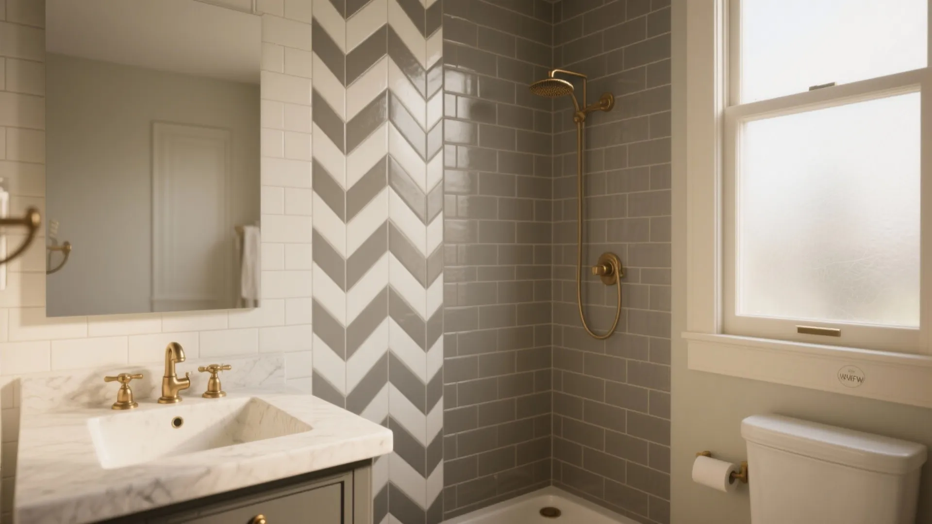 1. Tiled accent wall