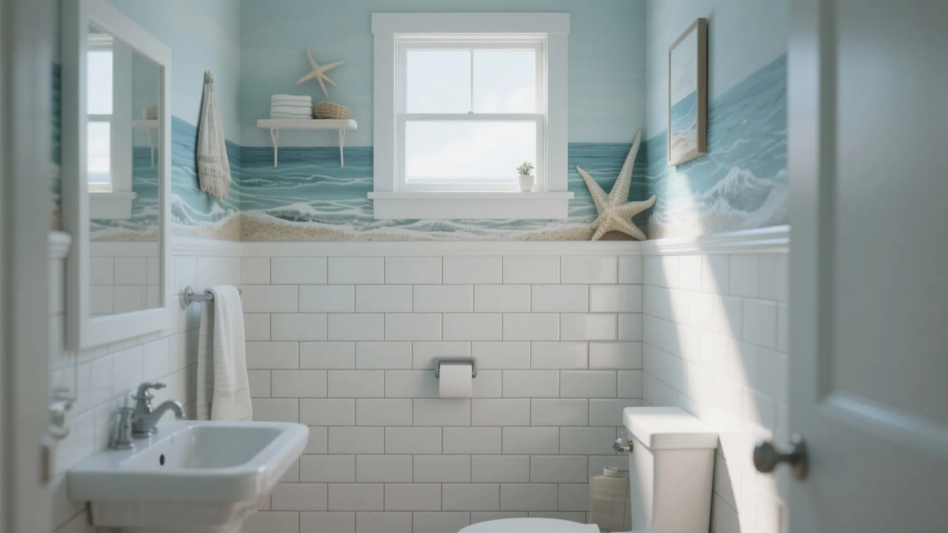 9. Tiled Wainscoting