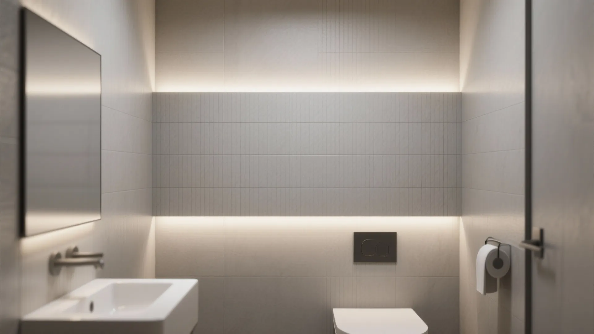 3. Use large-format tiles or continuous patterns