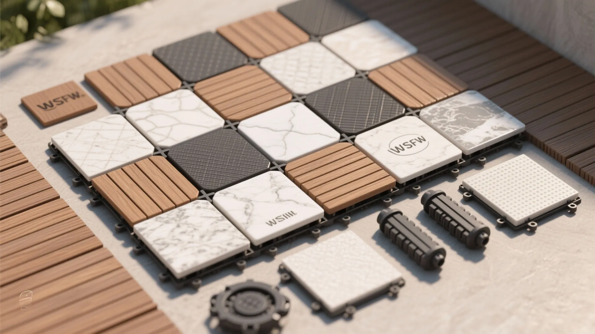 Interlocking Deck Tiles and Pattern Play