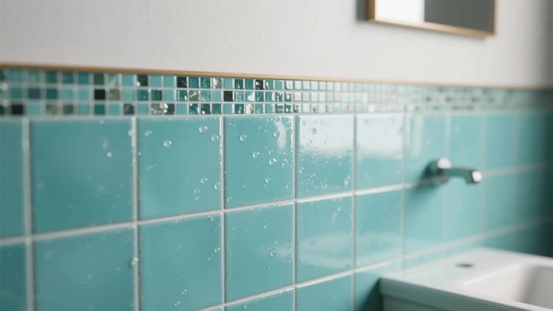 2. Mix matte tiles with glossy accents