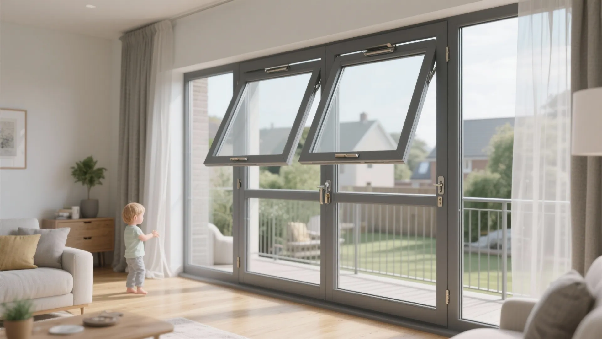 Tilt-and-turn uPVC for easy airflow and safe venting