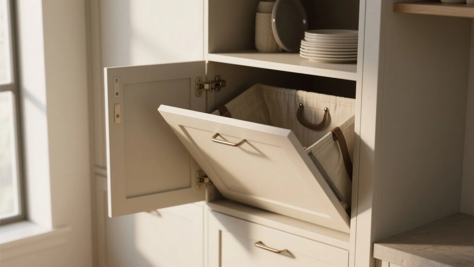 4. Tilt-out door with built-in liner