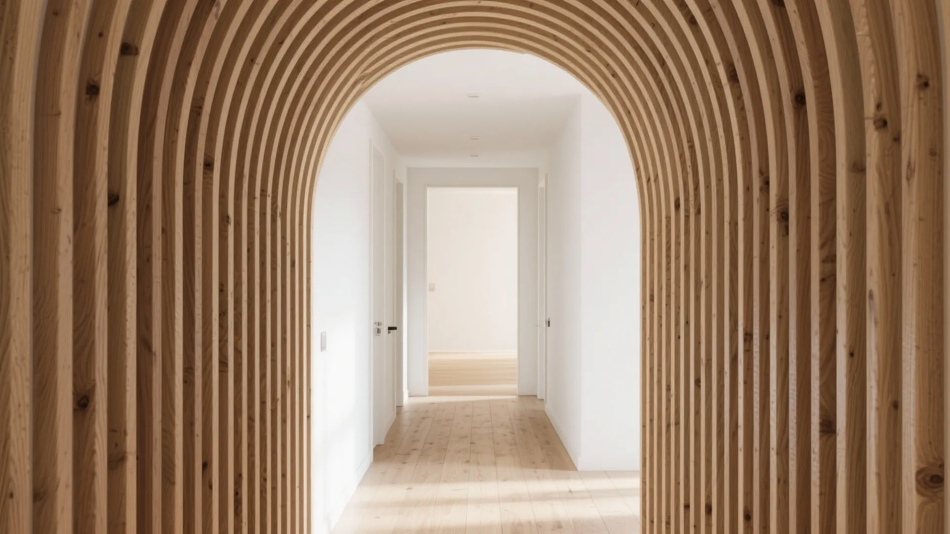 Timber-Clad Archway with Vertical Battens