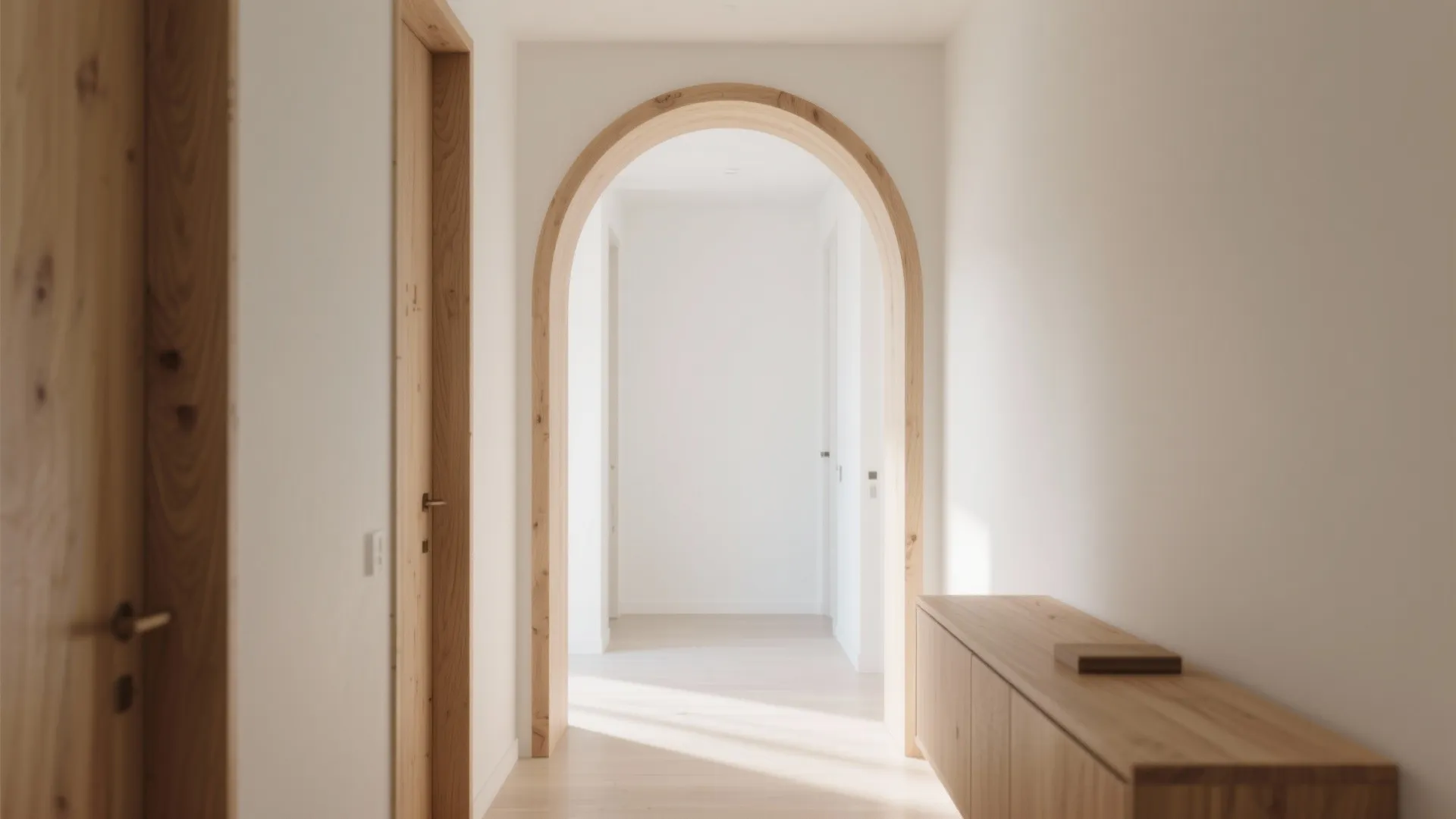Timber-Clad Arch Reveal for Warm Minimalism