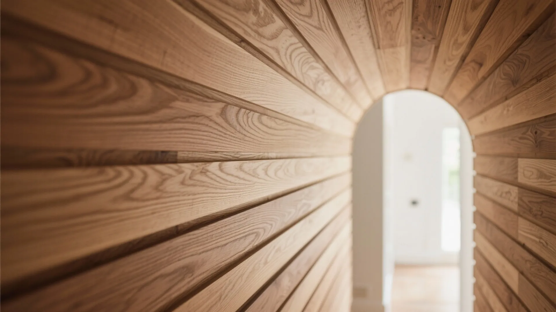 Timber-Clad Archway with Vertical Battens