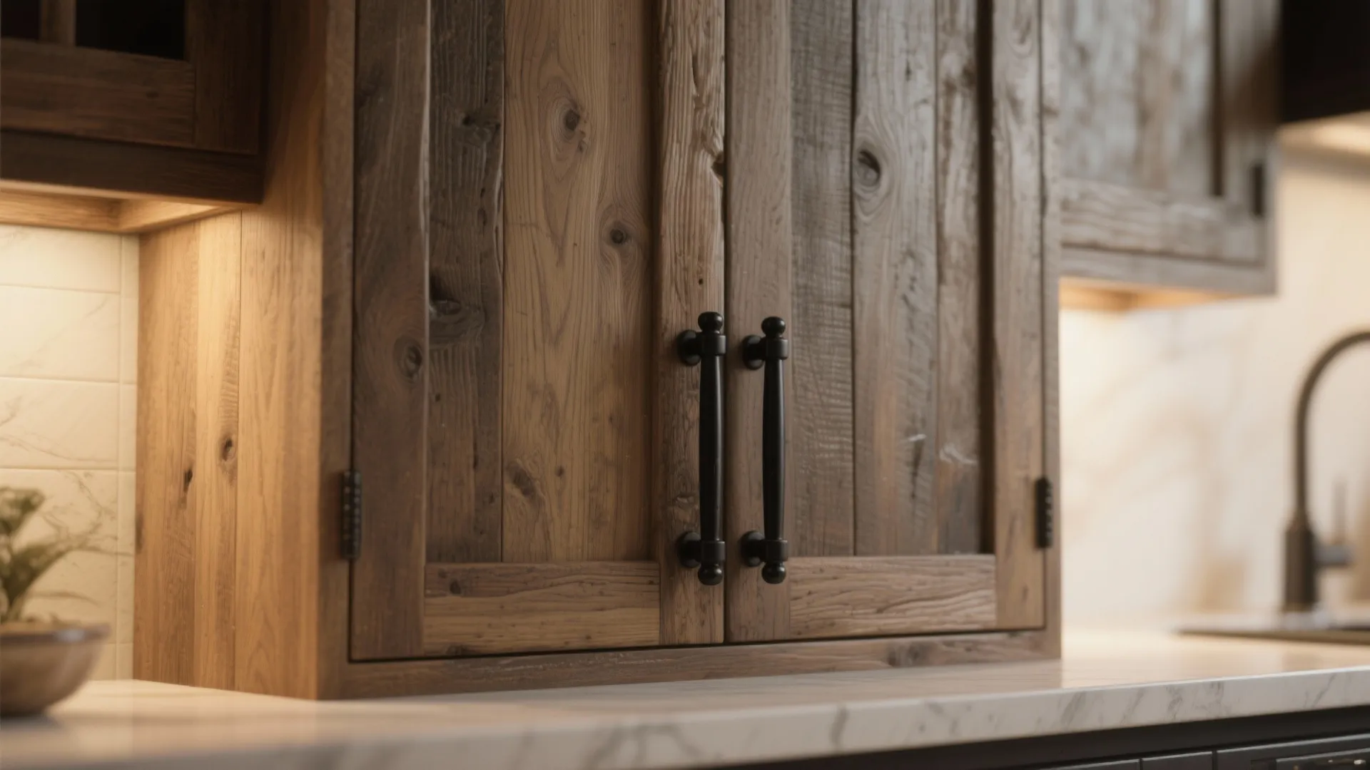 1. Warm Timber and Matte Black Accents