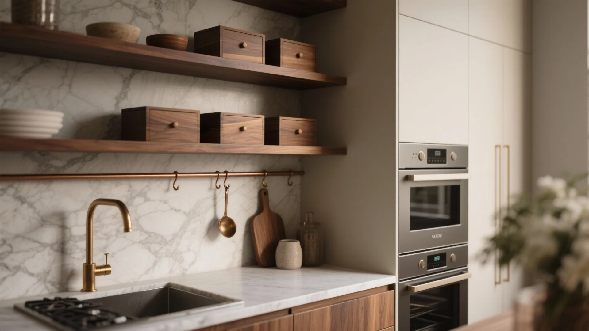 Rich Timber and Metal Accents for Warmth and Contrast