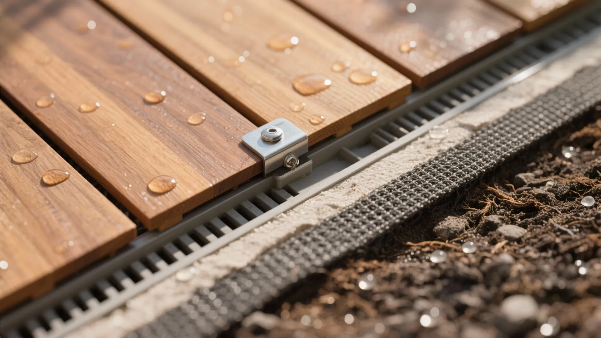Warmth of Timber Decking and Integrated Planters