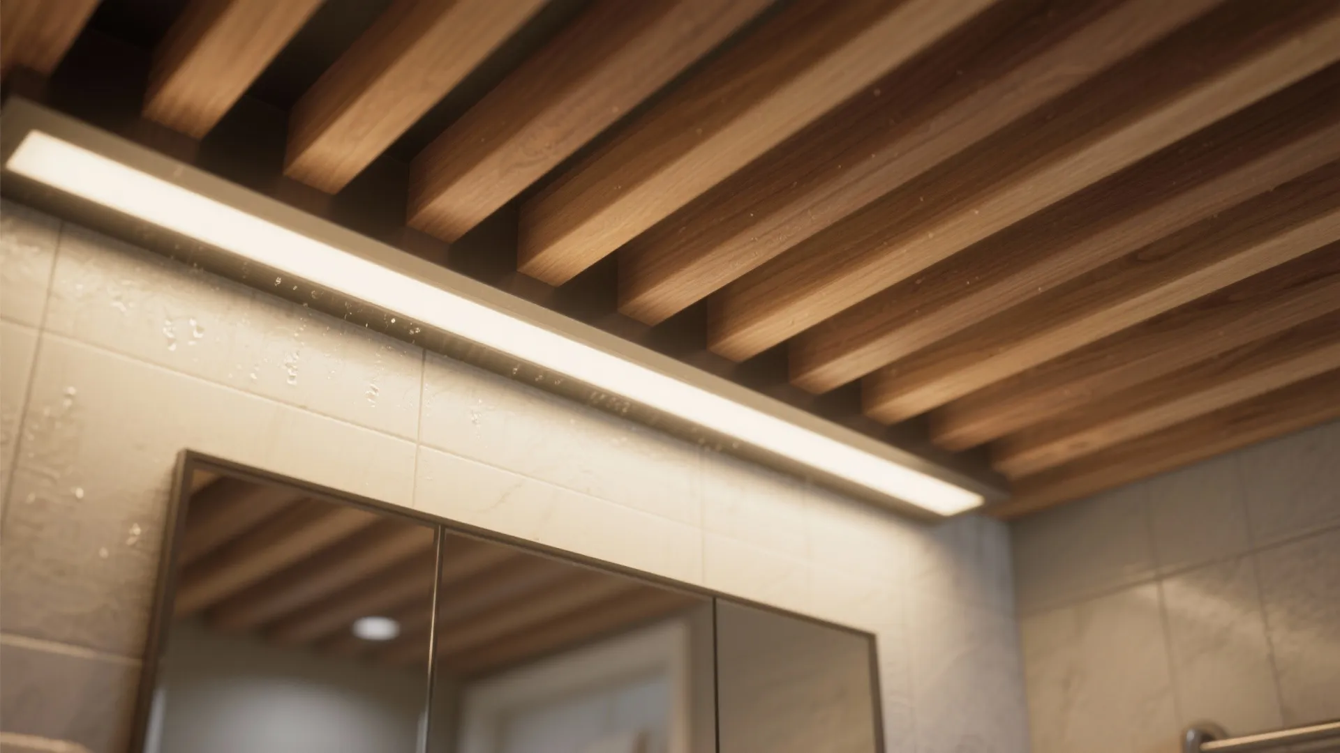 Timber Accents and Integrated Linear Lighting in the Roof Plane