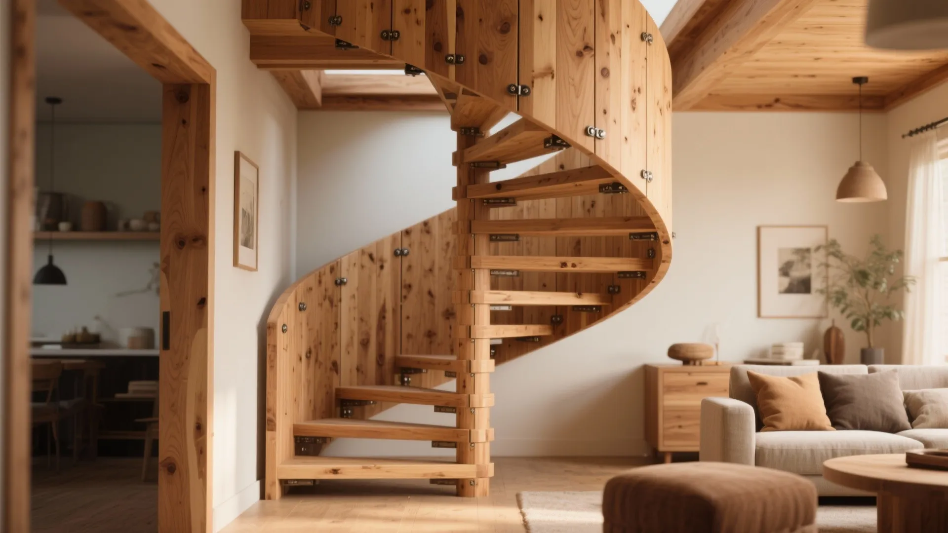 5. Modular timber spirals for warm, small homes