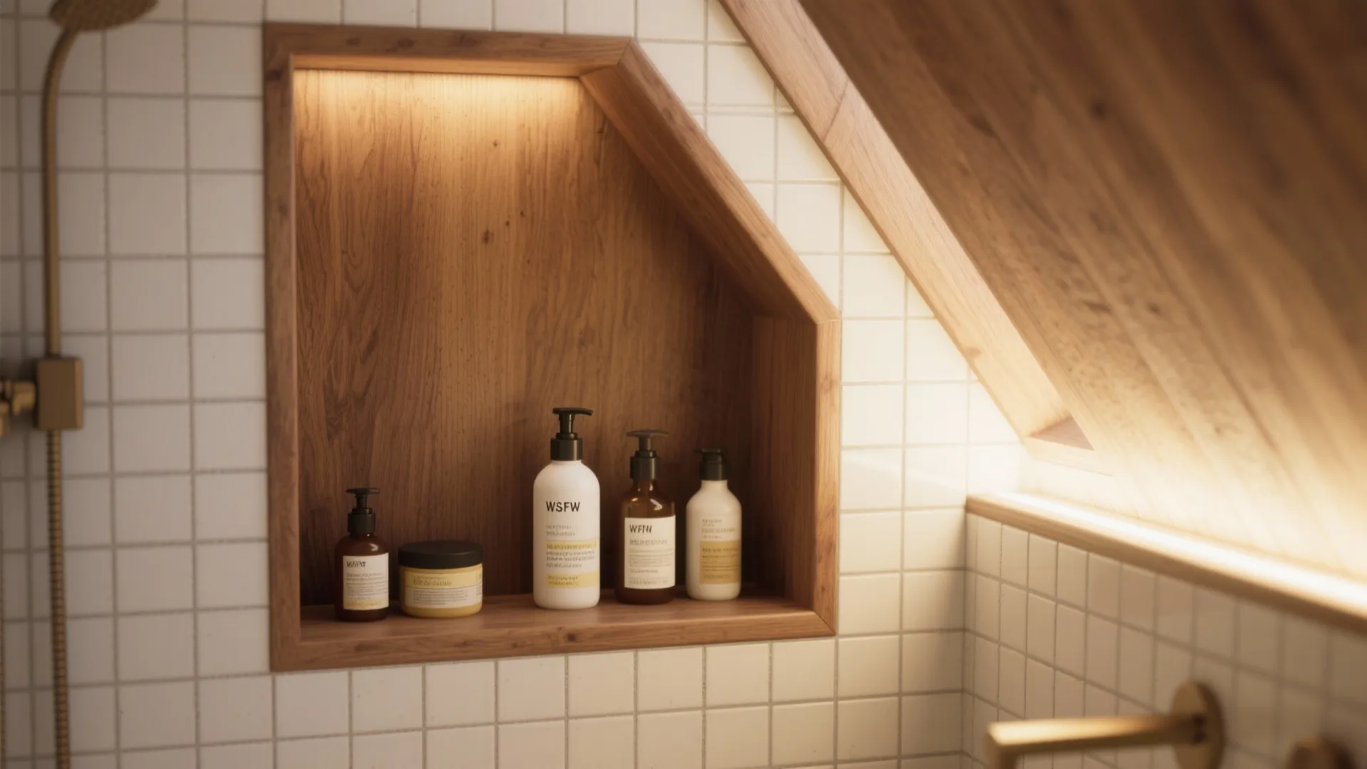 1. Embrace the slope with a built-in niche