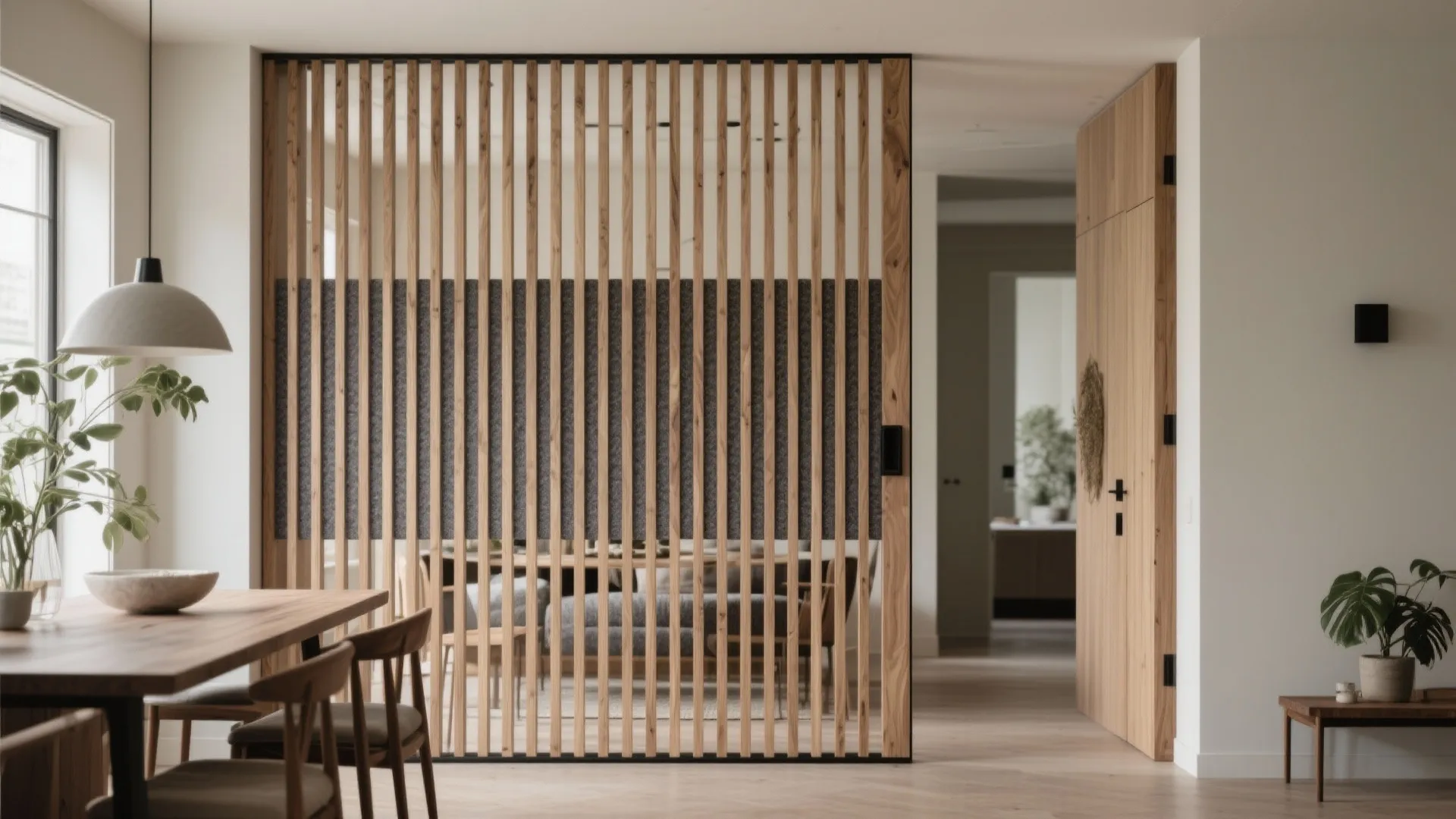 Timber Slat Screens with Acoustic Lining