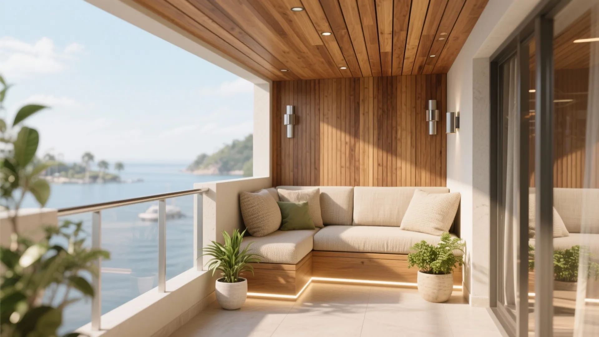 Warm Timber Slats for a Resort Feel