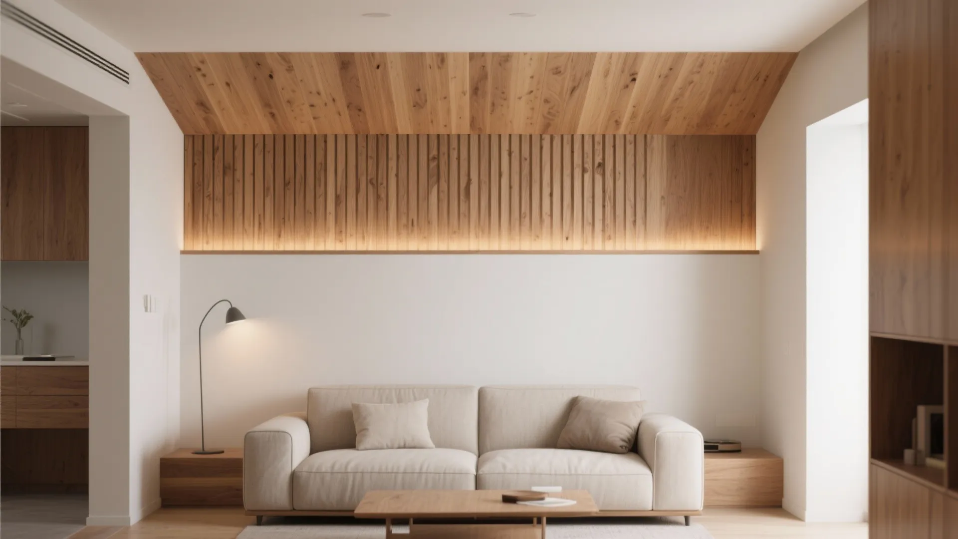 Tiny Timber Slats for Warm Texture