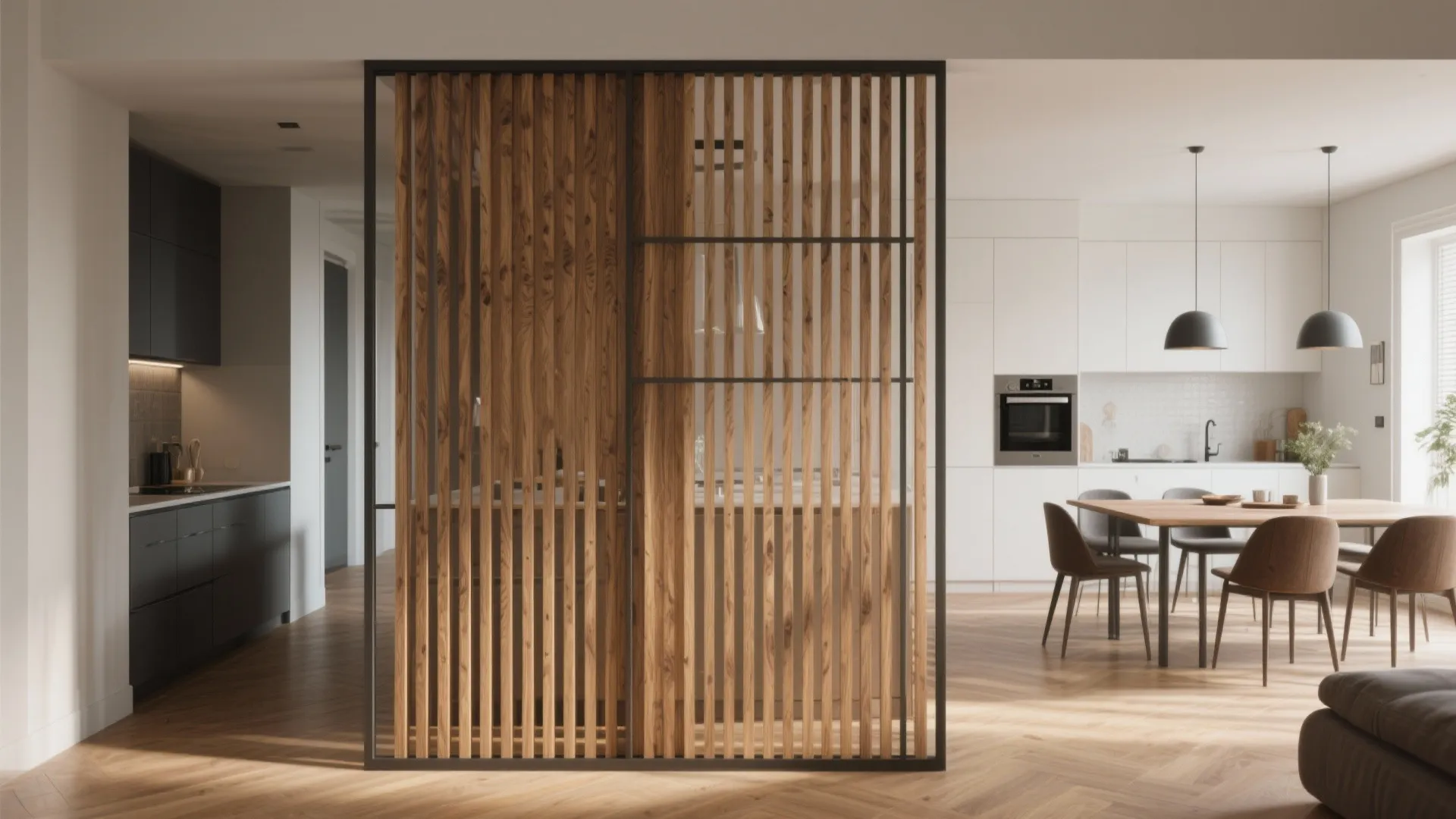 3) Timber Slat or Metal Screen: Light, Texture, Rhythm