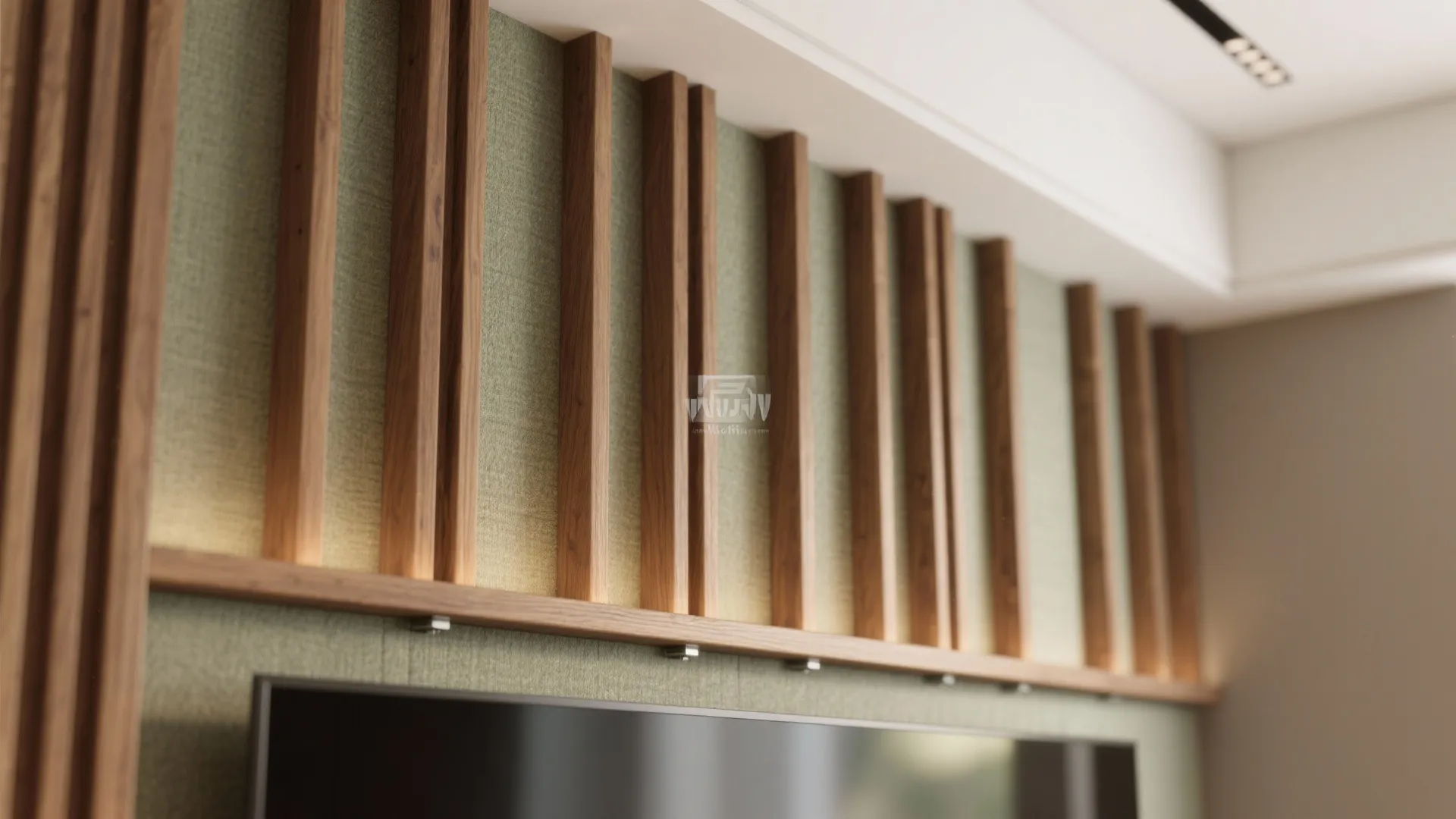 Idea 4: Timber Slats or Baffles for Warmth and Acoustics