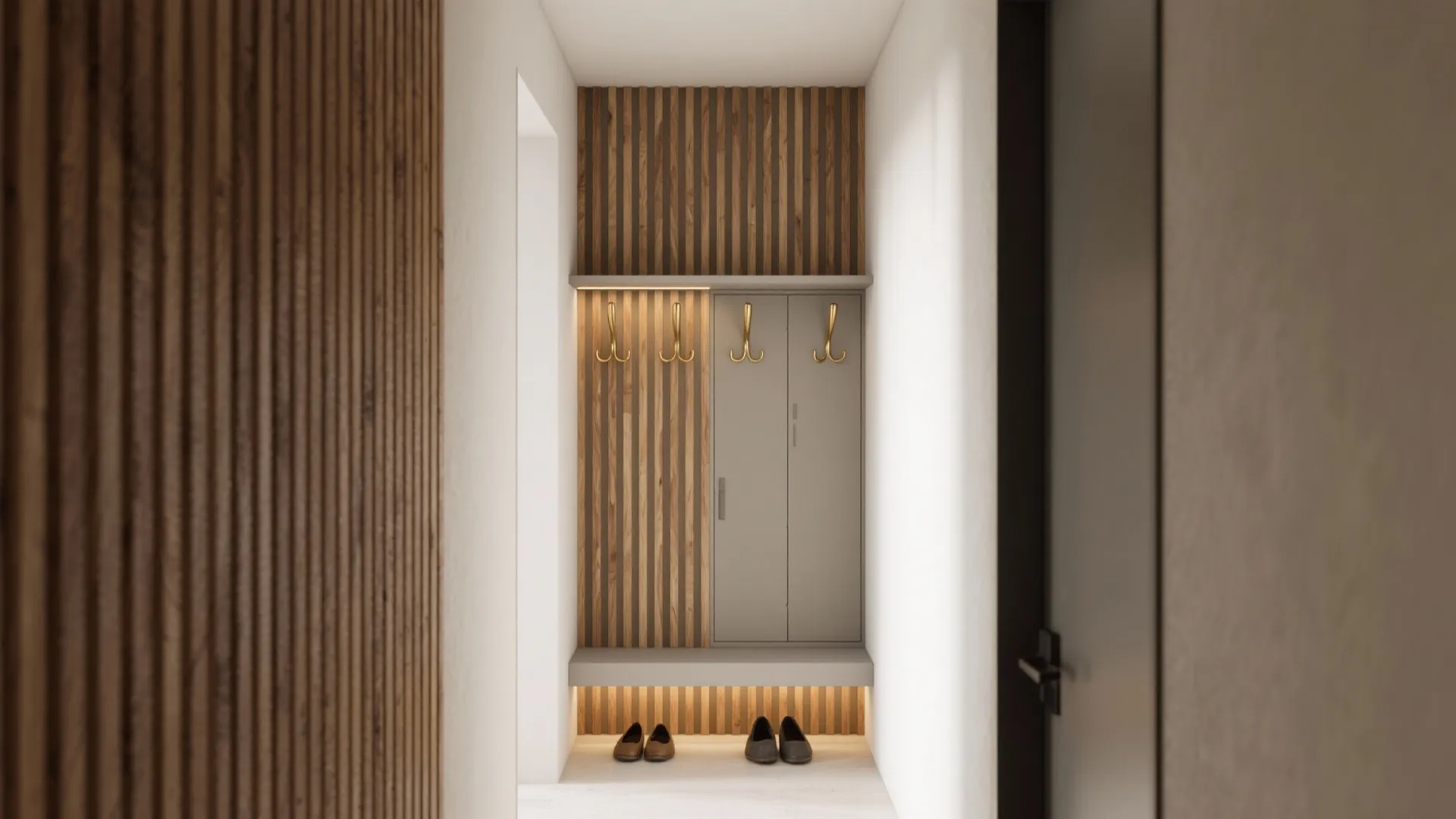 Vertical Timber Slats and Warmth