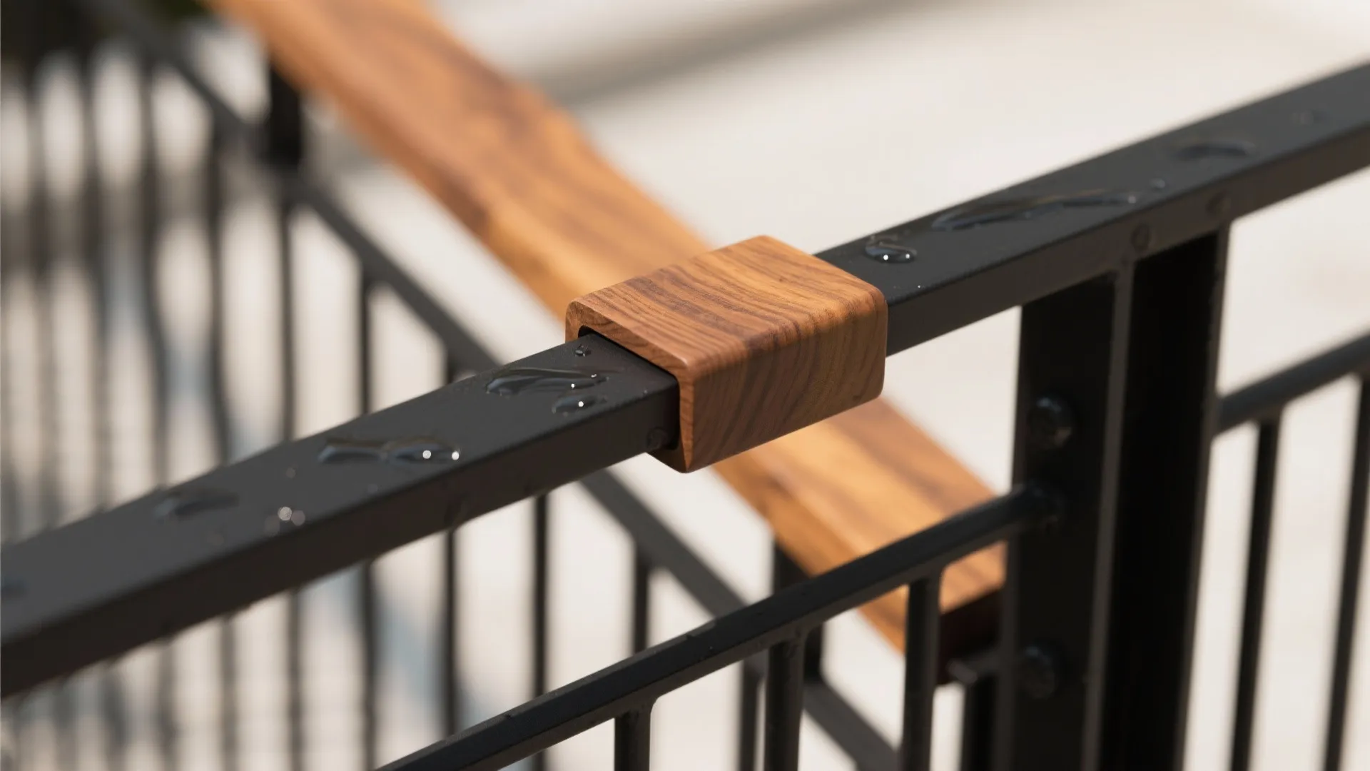 Timber Accents with Black Steel Rails