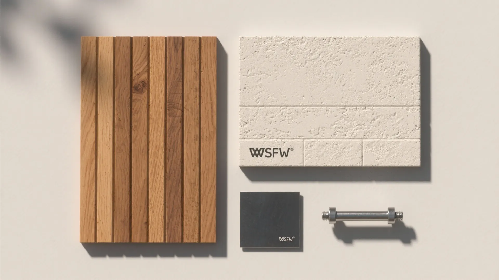 Warm timber and light stucco for a balanced facade