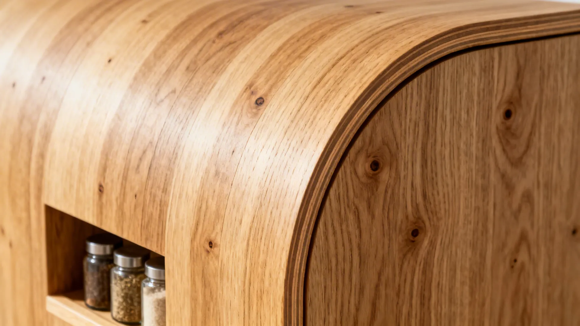 3) Timber Arch Portal with Integrated Shelves