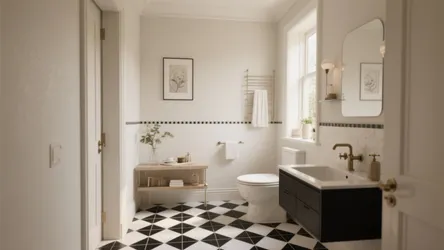 10 Black and White Bathroom Floor Tile Ideas