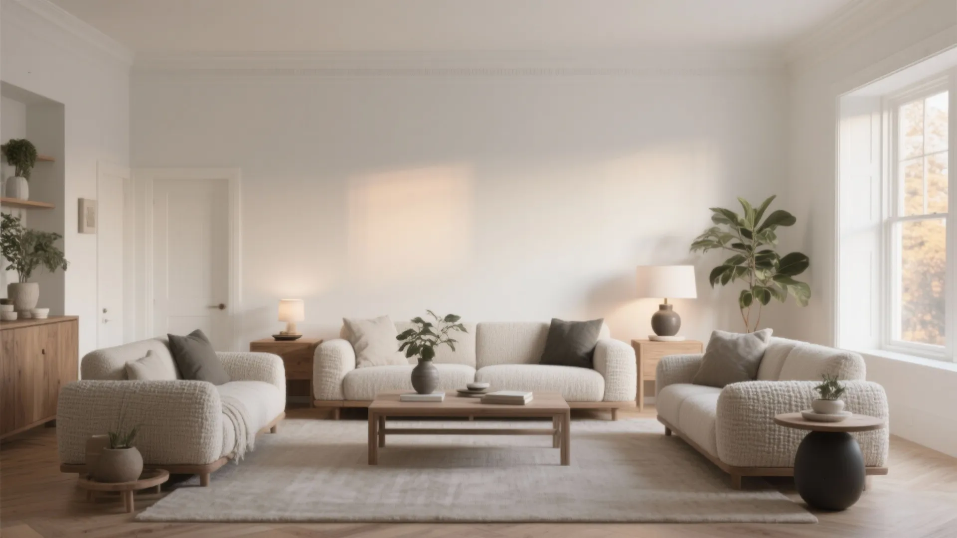 White Colour Combination for Living Room: Create a Timeless Space: 1 Minute to a Modern, Serene Living Room with White Colour Combos