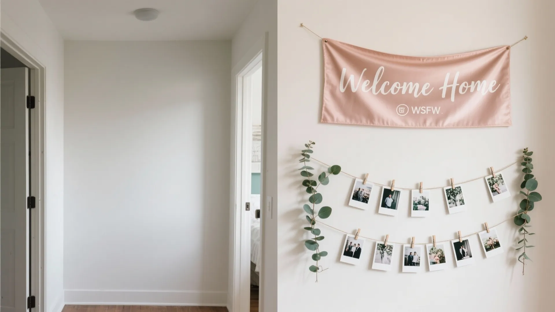 Welcome Banner + Photo Timeline Wall