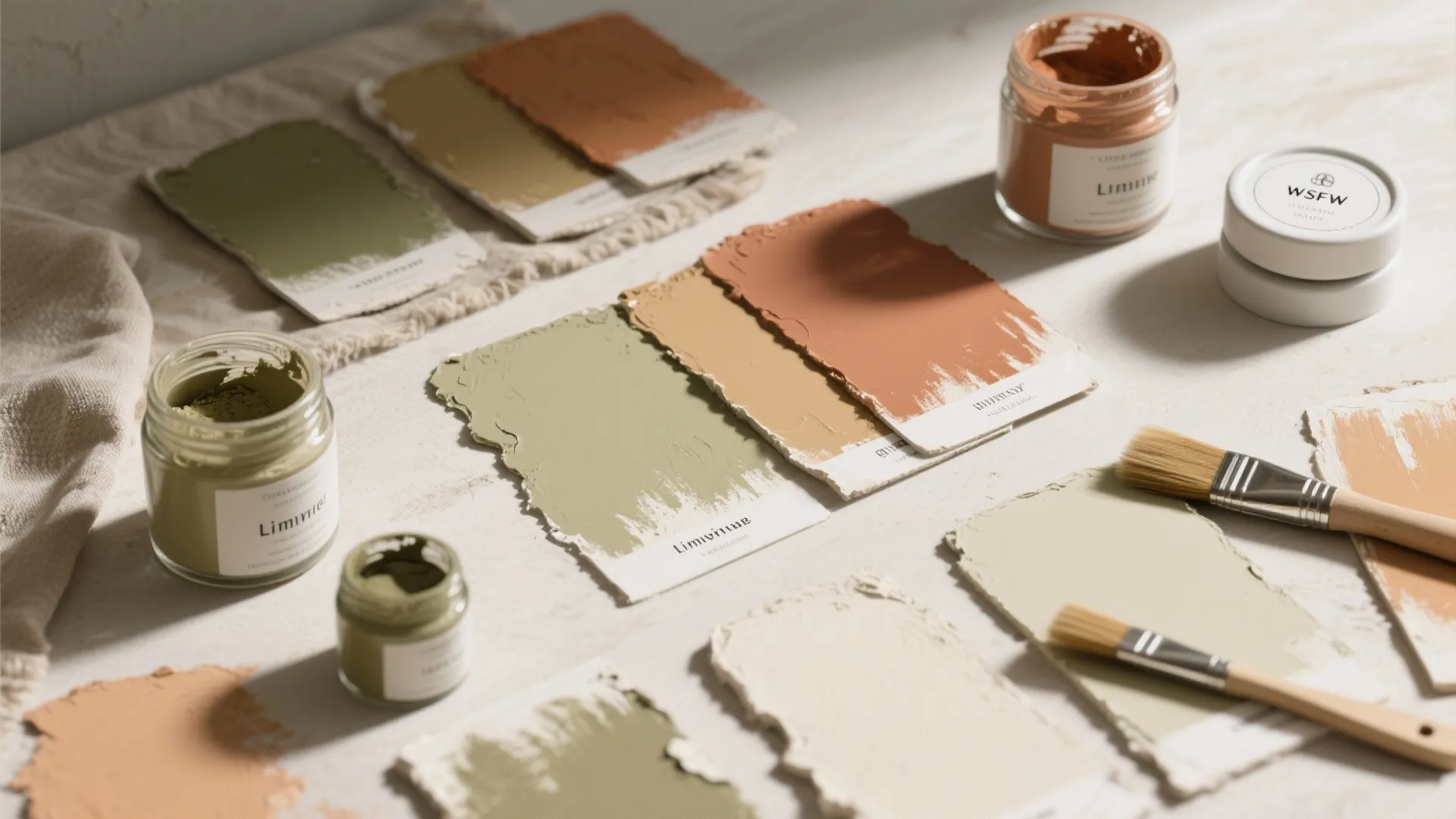 2. Tinted Lime Wash Accent Walls