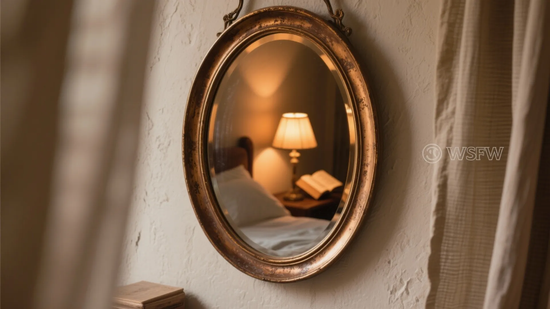 Idea 5: Warm Tinted or Vintage Mirrors for Cozy Bedrooms