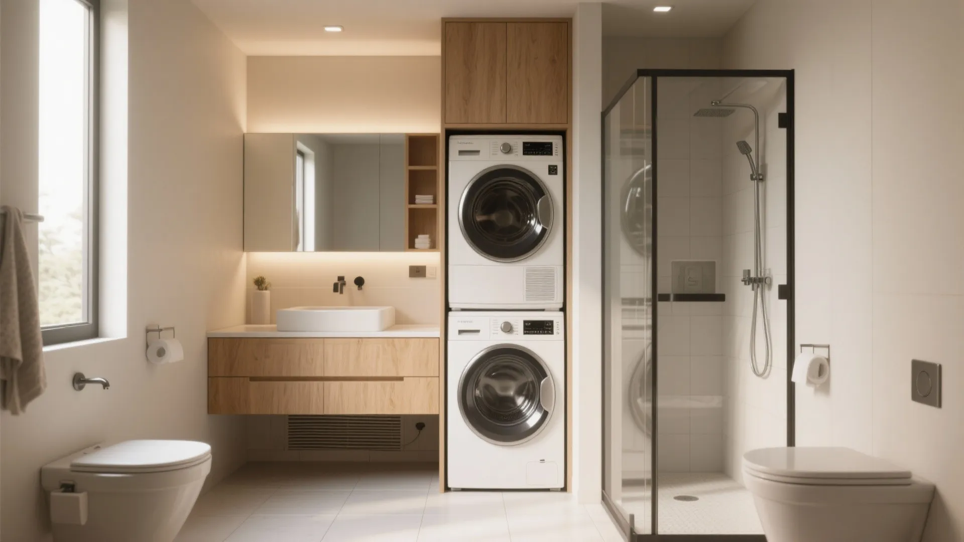 Small Bathroom & Laundry Ideas — 5 Smart Tips: Compact solutions and real-life tricks I use when designing tiny bathroom-laundry combos