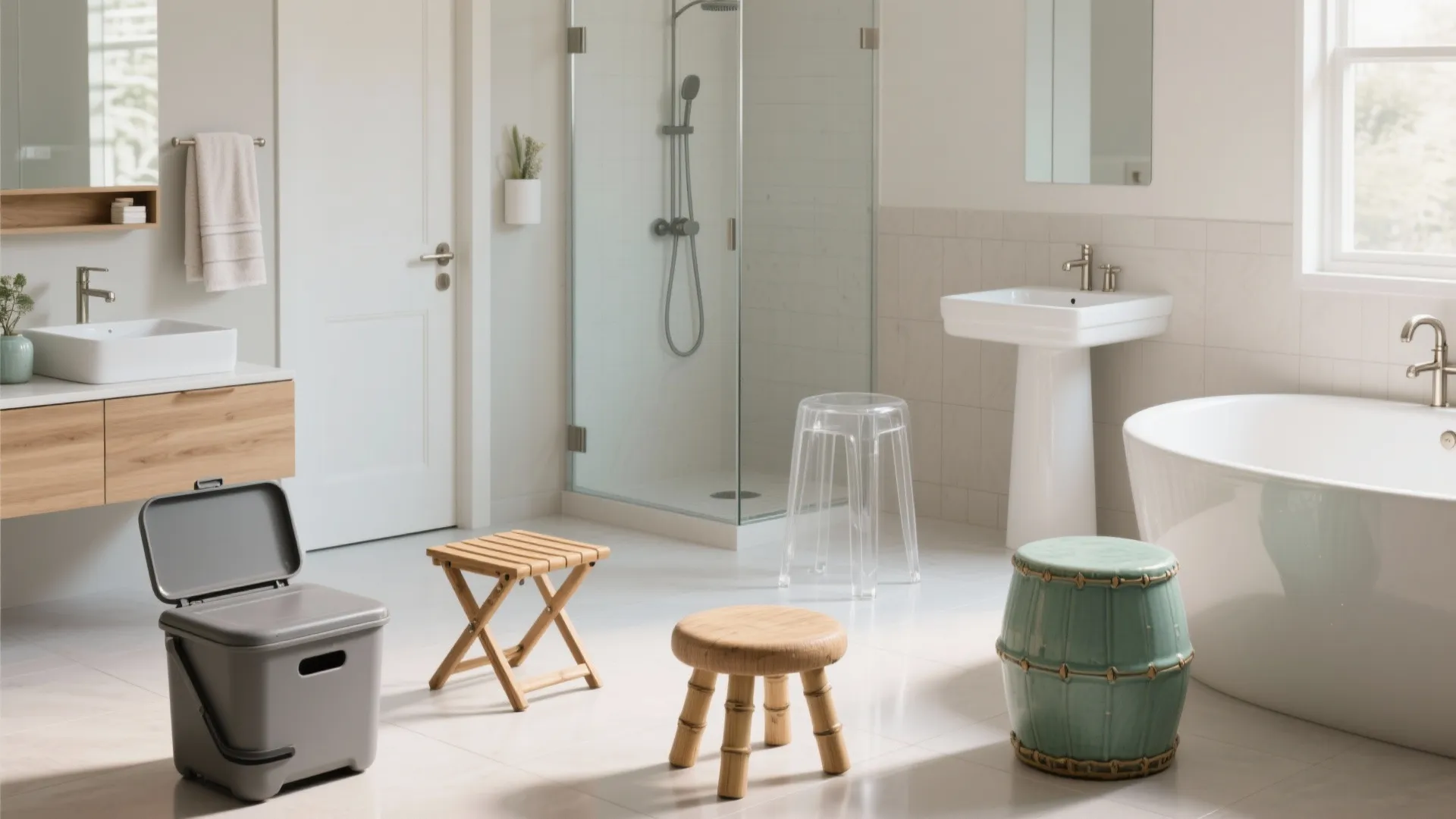 5 Small Bathroom Stool Ideas That Maximize Tiny Spaces