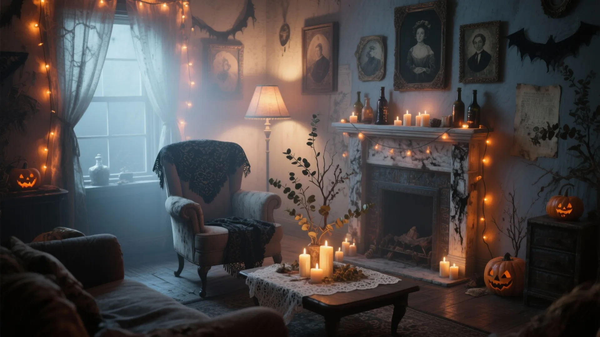 5 Spooky Living Room Halloween Decor Ideas: Creative, budget-friendly living room Halloween decor ideas I’ve used in small spaces