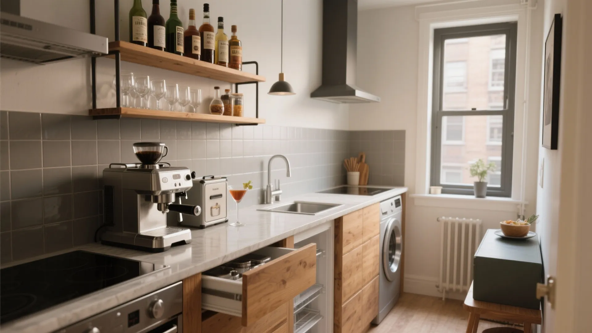 Blue Heron Kitchen & Bar Menu Ideas: Creative small-space kitchen and bar menu inspirations from a pro designer