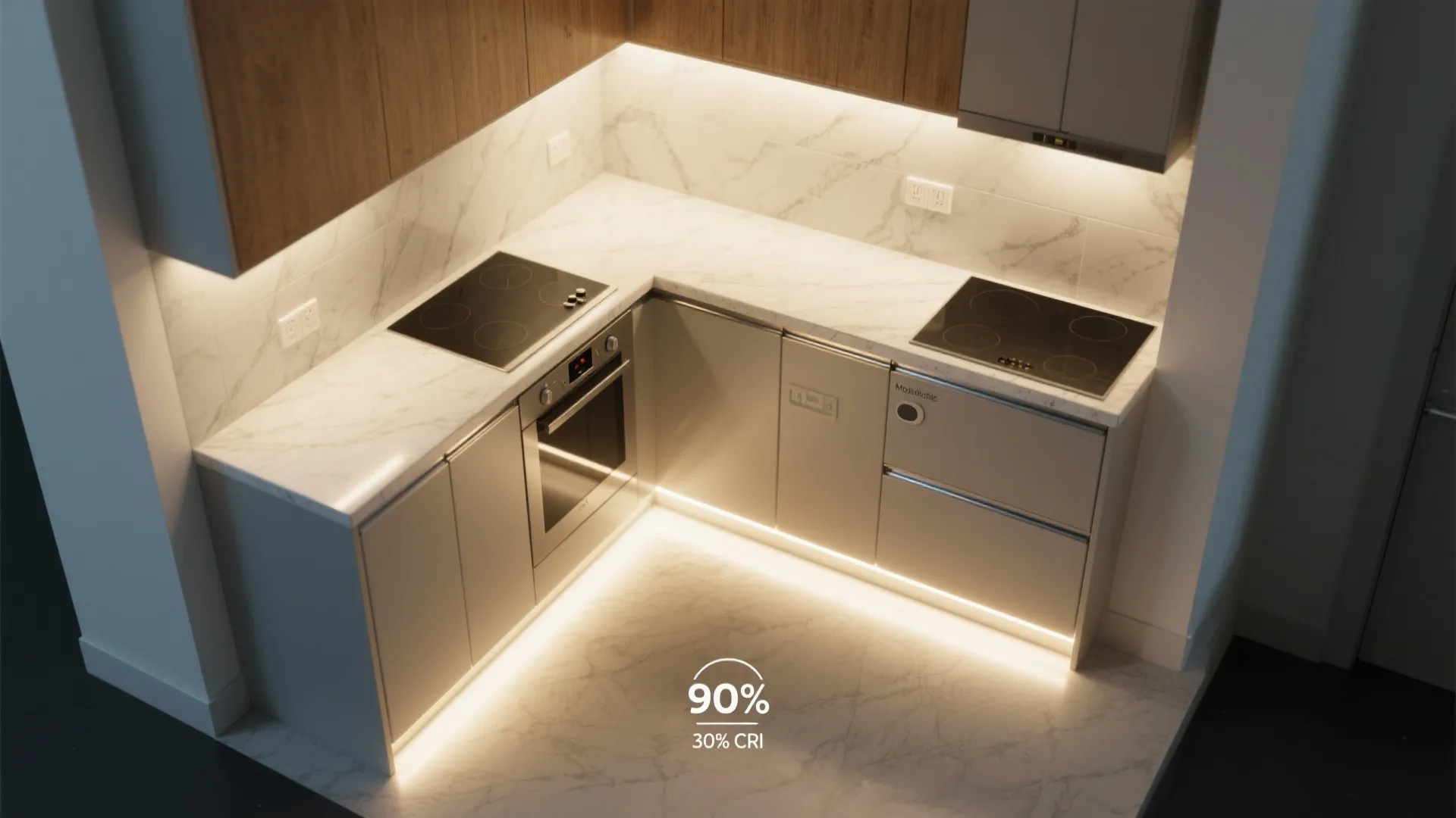 Under-Cabinet and Toe-Kick Lighting for Tiny Kitchens