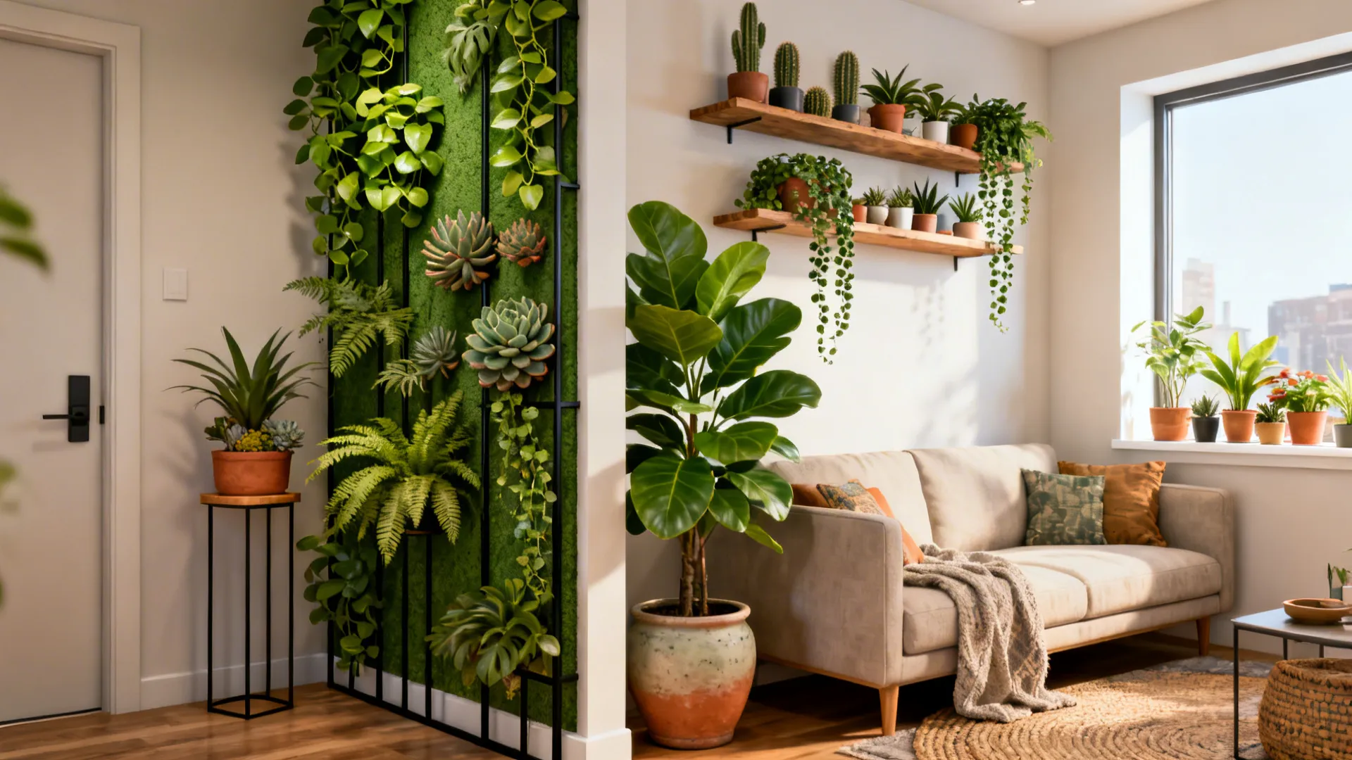 5 Living Room Plant Ideas for Small Spaces: Creative indoor plant decoration ideas that make your living room feel alive — even in tight layouts