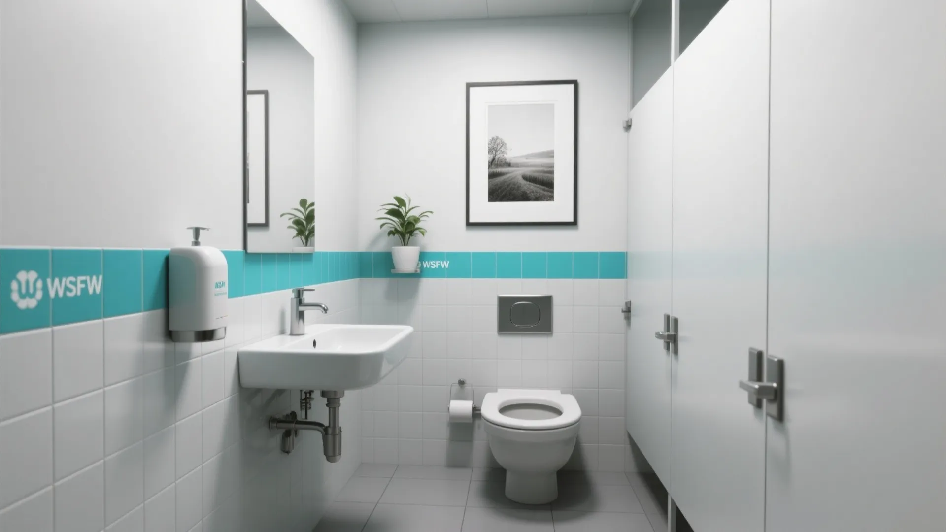 5. Make the bathroom part of the office brand