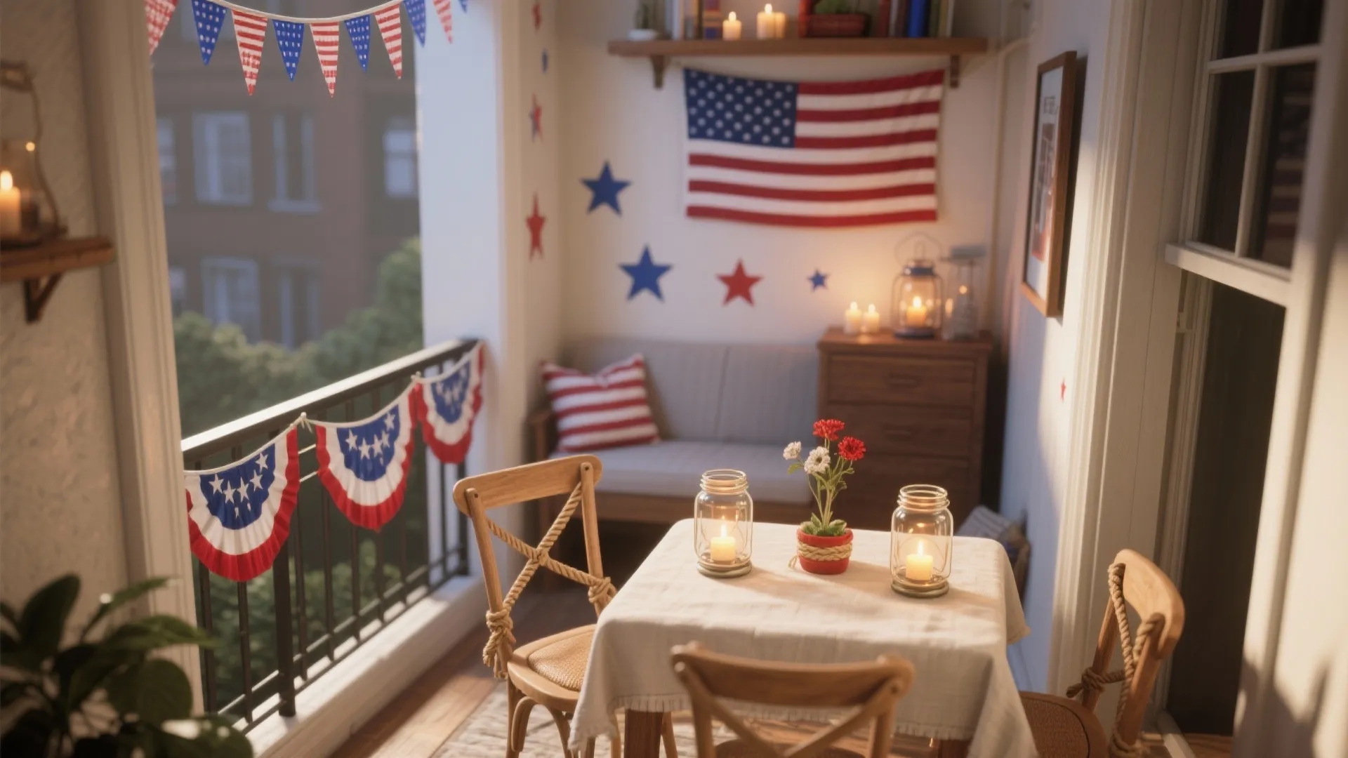 DIY 4th of July Decor: 5 Easy Patriotic Ideas: Quick, budget-friendly 4th of July decor ideas I use for small spaces and rentals